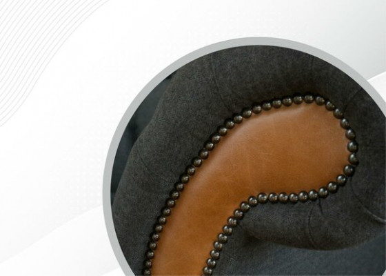 Stofbank Woonlandschap 3-zits designbank Banken Banken Grijze Chesterfield