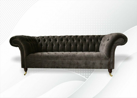Chesterfield Original meubels 3-zitsbank gestoffeerde banken banken stoffen bank nieuw