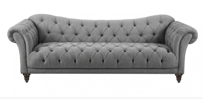 Beige bank met knopen Chesterfield bank gestoffeerde zitbank banken luxe nieuw