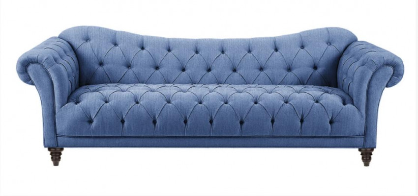 Beige bank met knopen Chesterfield bank gestoffeerde zitbank banken luxe nieuw