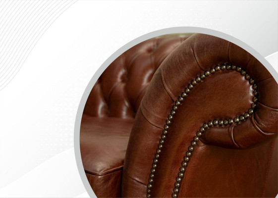 Chesterfield Sofa 2-zits gestoffeerde designbanken bankstellen bankstel origineel bruin