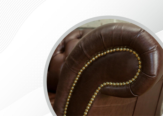 Chesterfield fluwelen designbank 2-zits bank textiel leder bruin nieuw
