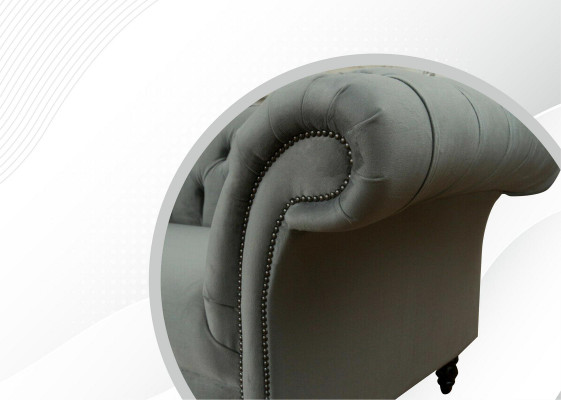 Chesterfield Bank Bank Zitbank Sofa's Klassieke 2-zits Leder Stof Textiel Nieuw