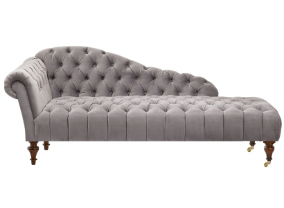 Chaiselongue Klassieke Meubels Beige Woonkamer Bank Stof Chesterfield