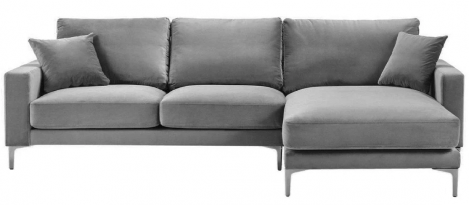 Woonkamer hoekbank Grijs xxl Groot Creatief meubelstuk Textiel stof Chesterfield bankstellen