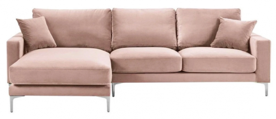 Textielstof Chesterfield banken Creatieve meubels Woonkamer hoekbank Roze XXL Big