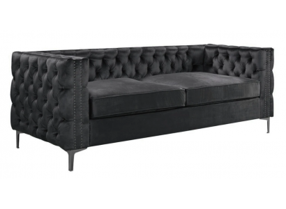 zwarte Chesterfield bank luxe fluwelen stoffen banken bankstel banken gestoffeerd nieuw