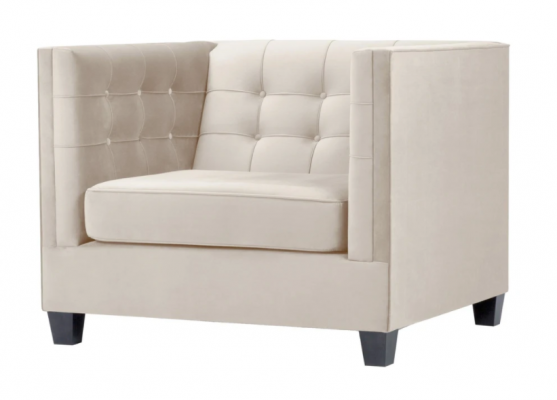 Fauteuil Modern Chesterfield Textiel Stof Wit Creatief Loft Meubilair Nieuw Woonkamer