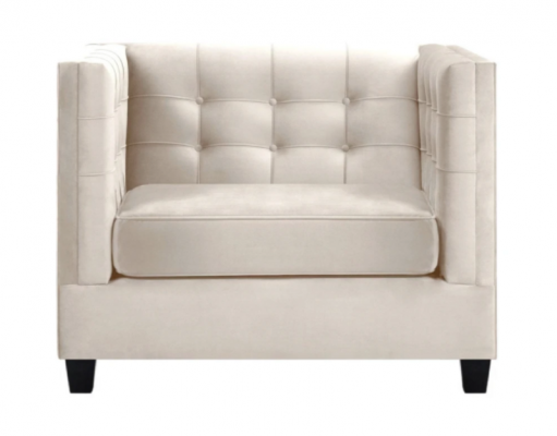 Fauteuil Modern Chesterfield Textiel Stof Wit Creatief Loft Meubilair Nieuw Woonkamer