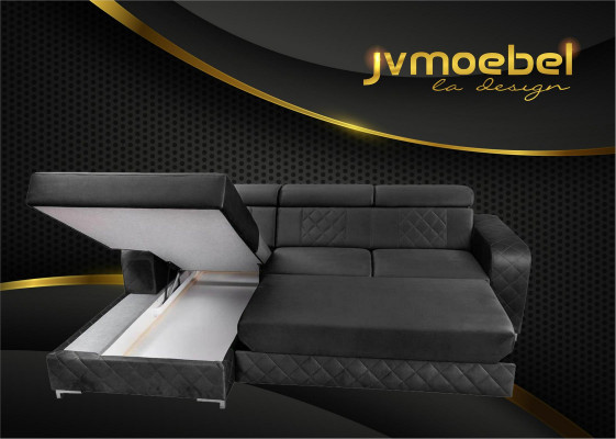 Hoekbank L-vorm Leer Modern meubeldesign Woonlandschap Bank Fluweel Stof Textiel