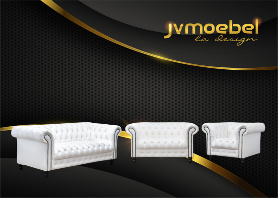 Modern design set 3-zits Chesterfield bankstel woonkamerset