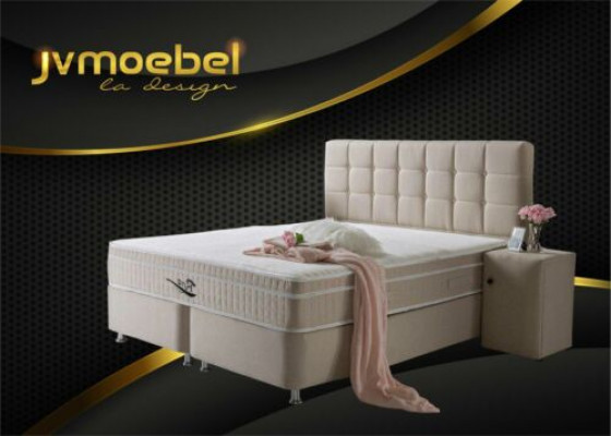 Luxe boxspringbed 3-delige set nachtkastje bedden meubels luxe slaapkamer