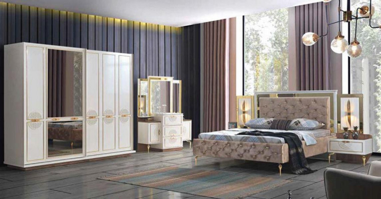 Exclusieve 5-delige luxe slaapkamerset van premiumkwaliteit.