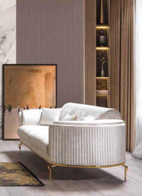 Luxe driezitsbank bank moderne banken textiel stof 234 cm xxl