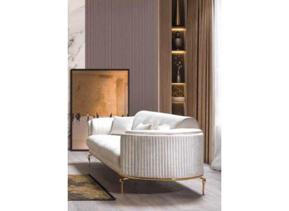 Luxe driezitsbank bank moderne banken textiel stof 234 cm xxl