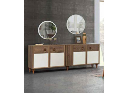 Ladekast Ladekast Hout Dressoir Spiegel Massief Woonkamer Ladenblokken