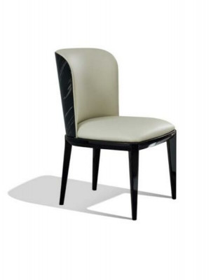 Eettafel 6x stoelen eetkamer lederen tafel stoel rond modern design meubels