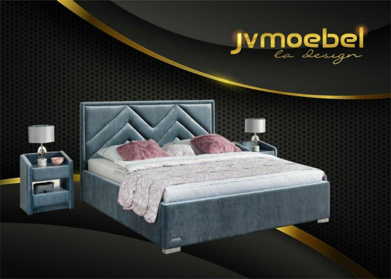Volledige slaapkamer set Bed 2x Nachtkastje 3-delige sets Designer Luxe Bedden