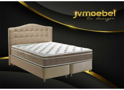 Bed Leder 2x Nachtkastje 3-delig Slaapkamer Set Meubels Modern Luxe Bedden Nieuw