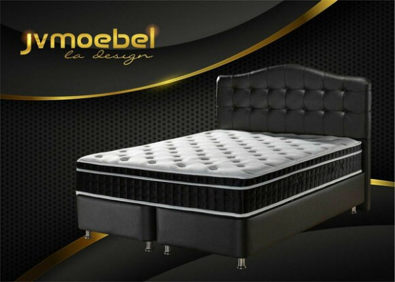 Bed Leder 2x Nachtkastje 3-delig Slaapkamer Set Meubels Modern Luxe Bedden Nieuw