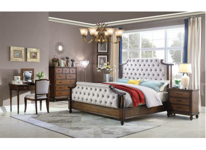 Ontwerp Slaapkamer 6-delig Slaapkamer Compleet Set Bed Nachtkastje Commode Nieuw