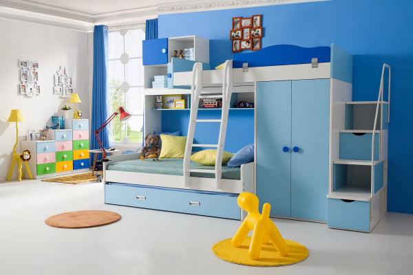 Bedden Stapelbed Echt Hout Kinderen & Jeugd Kamer Nieuw Stapelbed Bed Etagère