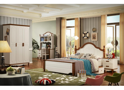 Compleet set bed nachtkastje kledingkast designer slaapkamer meubels Nieuw 5-delig