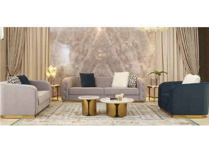 Sofaset 3+2+1 zits Set Design Bankstellen Bekleding Stoffen Moderne Relax