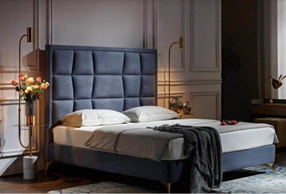 Ontwerp Bed Slaapkamer Beddengoed Textiel Hotel Luxe Gestoffeerde Zit Stof Nieuwe Meubels