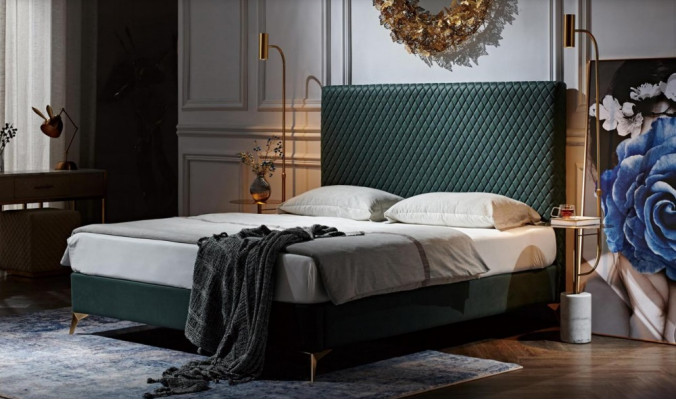 Bed Bekleding Ontwerp Luxe Tweepersoonsbedden Slaapkamer Lederen Hotelbed Nieuw