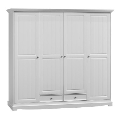 Kledingkasten kast kasten wandkast klassiek houten landhuis wit nieuw