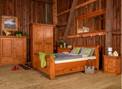 Slaapkamerset Compleet Design Bed Klassieke Meubels 5-delig Nachtkastje Landhuis