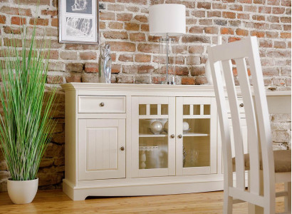 Klassieke commode Landhuis dressoir Wit Buffet kast Woonkamer