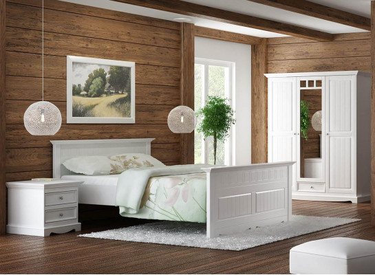 Boerenbed echt houten bedden 180x200c houten bed slaapkamer meubels wit landhuis