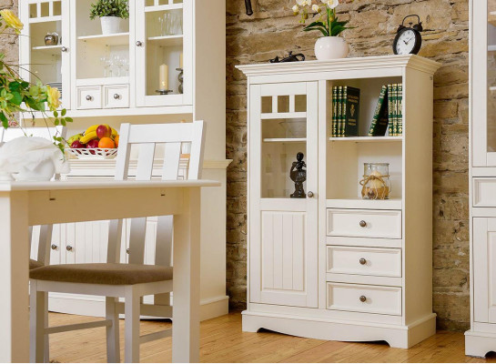 Landhuis ladekast kast planken massief hout hoge kast boekenrek bar kasten