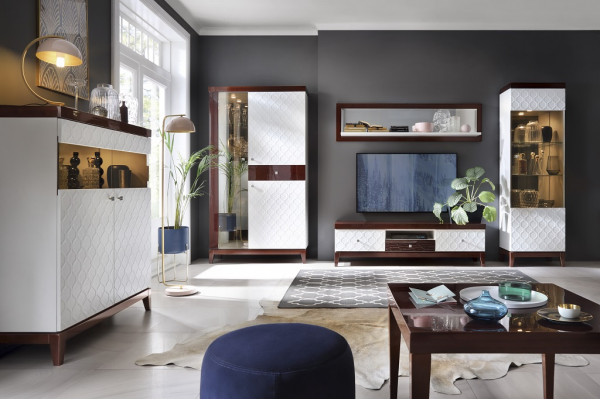 Klassieke hoogglans RTV-kast Sideboard TV-meubel Designer wand