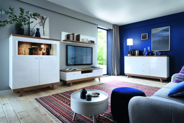 Moderne vitrinekast woonkamer hoge kast hotel dossierkast Aspen AS-W2