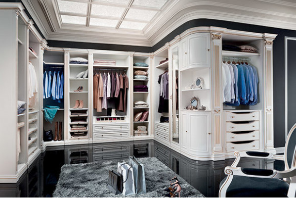 Element Model V2D-10 voor inloopkast garderobe Italiaanse meubels.
