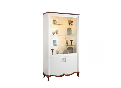 Massief hout echt hout handgemaakt klassieke vitrine vitrinekast vitrines MIW2