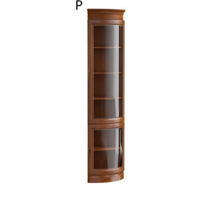 Klassieke kast vitrine hoekkast vitrines vitrinekast model BA-11