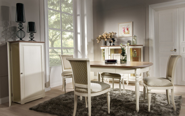 Grote tafel Eettafel Houten tafel Vergadertafel Uitschuifbaar 190cm Model FL-S2