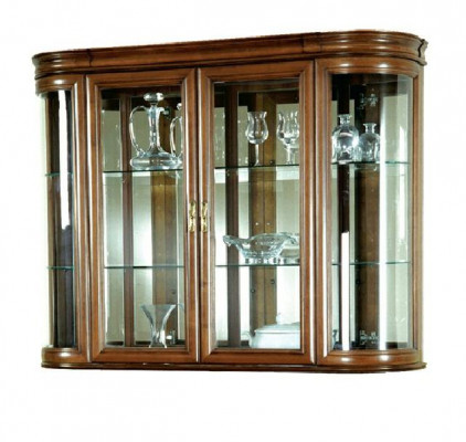 Echt houten vitrine hangvitrine wandvitrine Klassieke designer spiegel - Z-W3