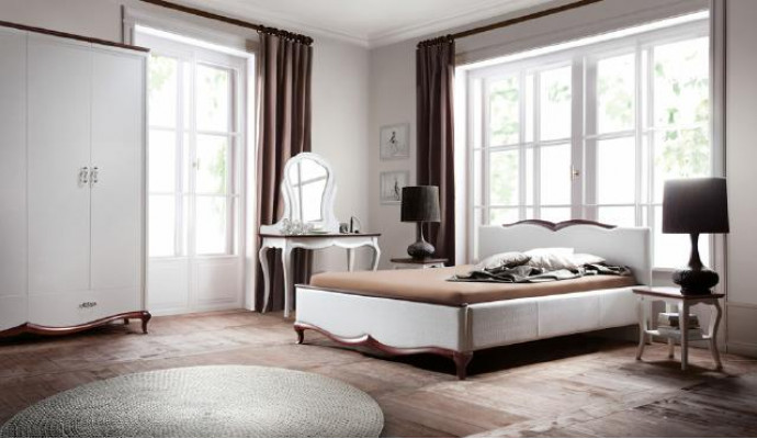 Chesterfield bed textiel stof bedden huwelijks tweepersoonsbed gestoffeerde slaapkamer