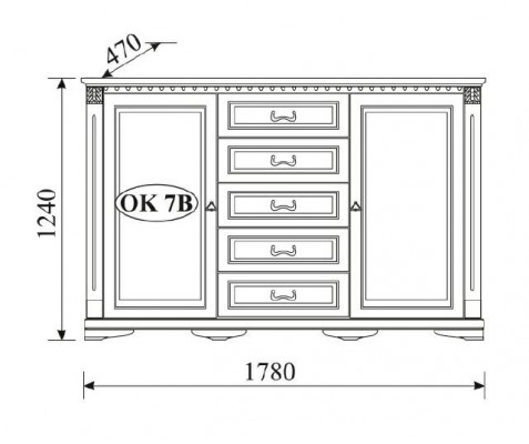 Klassieke ladekast Laden Kast Dressoir Massief Meubel Koloniaal Nieuw OK7B