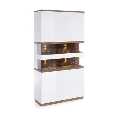 Vitrine Moderne Stijl Woonkamer Collectie Vitrinekast Plank Dressoir Wit