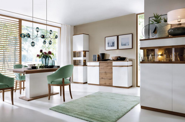 Vitrine Moderne Stijl Woonkamer Collectie Vitrinekast Plank Dressoir Wit