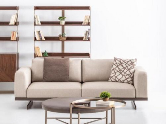 Moderne driezits stoffenbank luxe bank meubels textiel woonkamermeubels