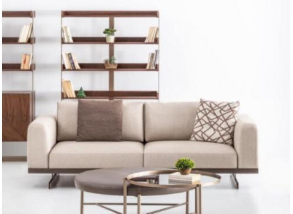 Moderne driezits stoffenbank luxe bank meubels textiel woonkamermeubels