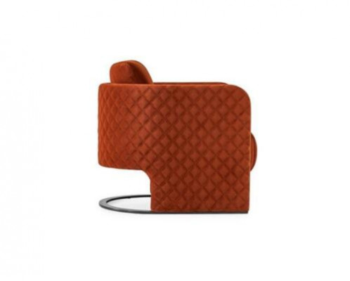 Fauteuil Oorfauteuil Cocktailsessel Zitter Modern Stof Rood Design Zitplaats