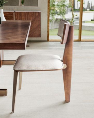 Bruine eettafel Designer tafels Tafel + 4x armstoel Meubel 5-delig set